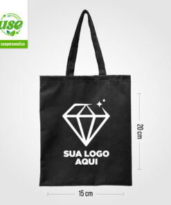 Sacola de TNT Personalizadas Com Seu Logo - 100 Unidades
